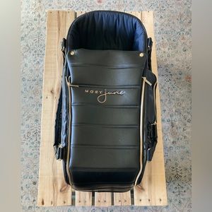 Mory June Moses Bag, black with gold accents